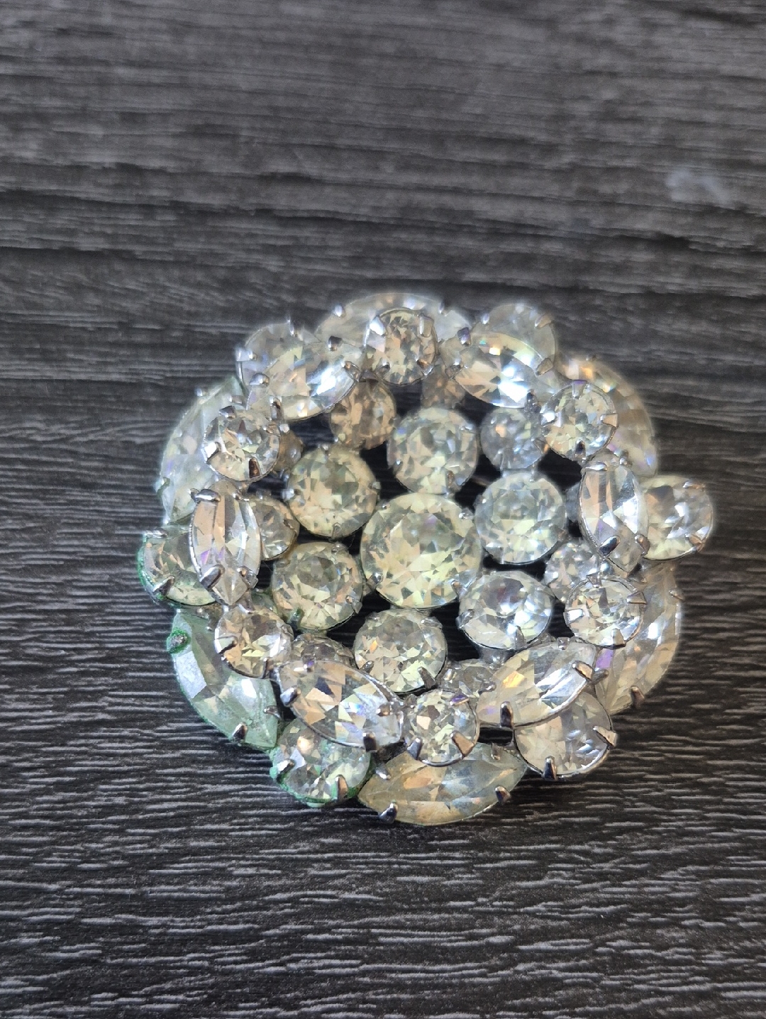 Weiss Signed Brooch Rhinestone 1950s Vintage